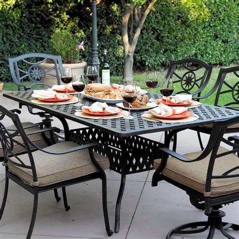 7-piece cast aluminum outdoor dining set